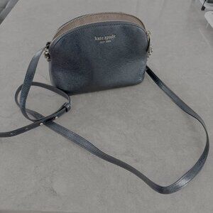 Kate Spade New York Small Crossbody – Navy Leather with Gold Hardware